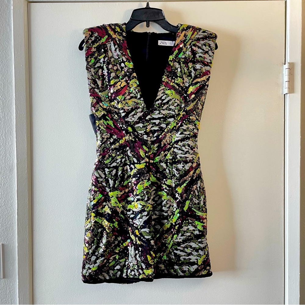 Zara mini sequin dress XS